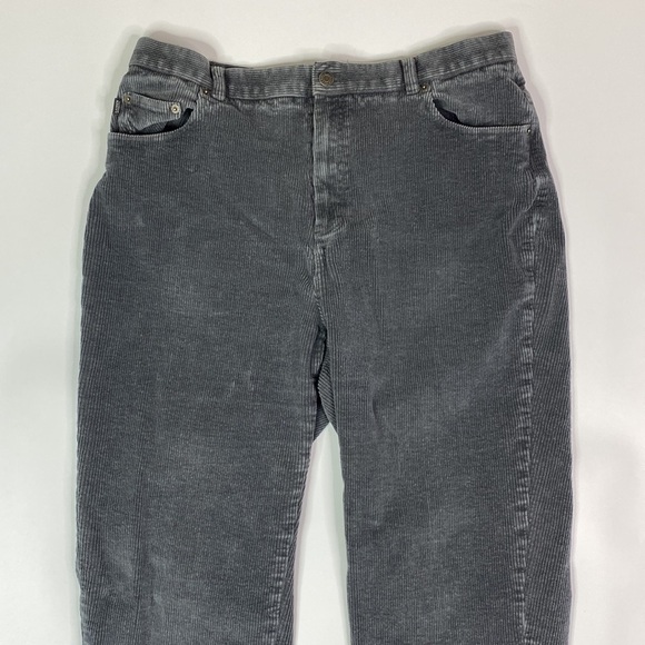 Vintage Ralph Lauren Grey Corduroy Tapered Pants Size 16W - Picture 2 of 11